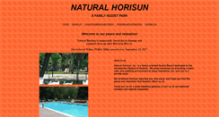 Desktop Screenshot of naturalhorisuninc.com